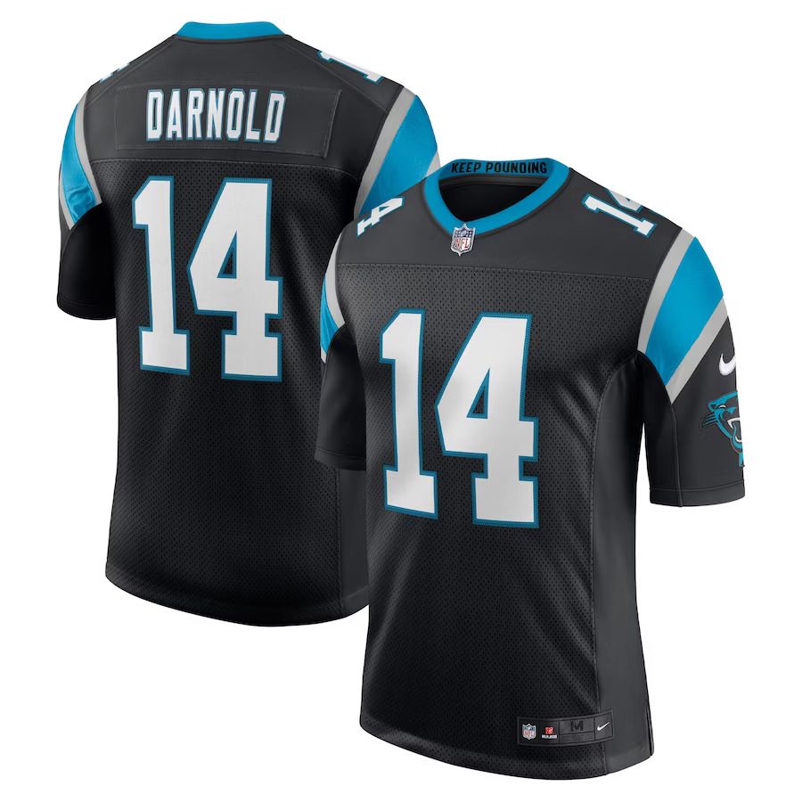 Men Carolina Panthers 14 Sam Darnold Nike Black Vapor Limited NFL Jersey